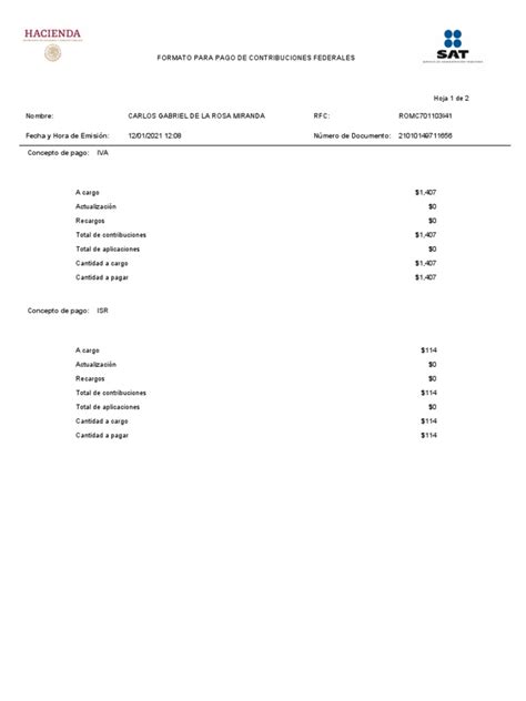 boletas de pagos de contribuciones